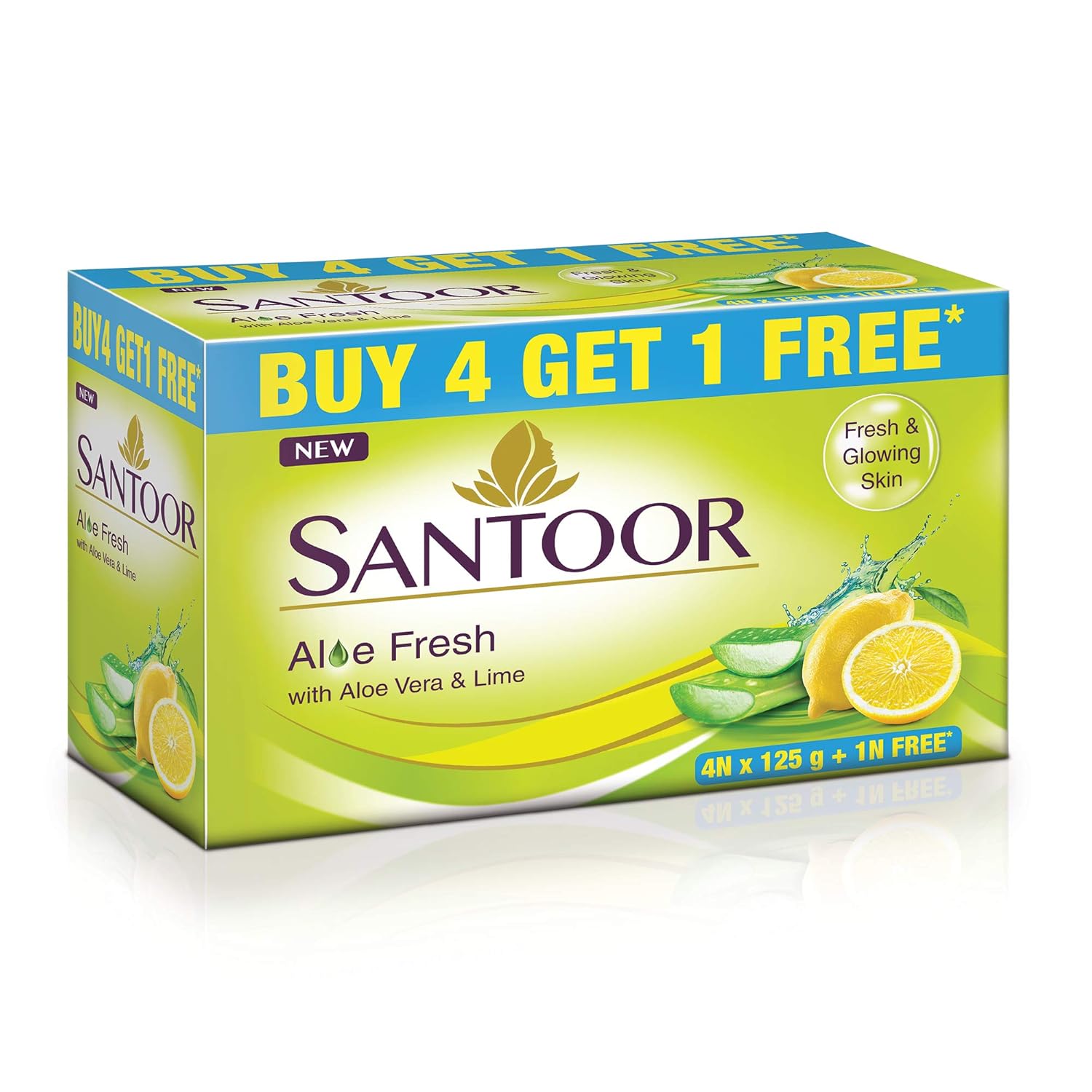 1747775462_Santoor-Aloe-Fresh-Soap-with-Aloe-Vera-and-Lime-125g-Buy-4-Get-1-Free-Santoor-Sandal-Turmeric-Soap-for-Total-Skin-Care-125g-Pack-of-8.jpg