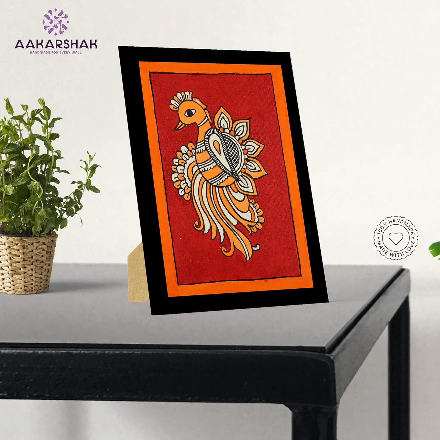 1749112890_AAKARSHAK-Handmade-Kalamkari-Peacock-Painting-–-15x20-CM-Framed-with-Tabletop-Stand-Traditional-Indian-Folk-Art-Wall-Decor-for-Living-Room-Bedroom-Gifting-–-A5-Small-6x8-Inch.jpg