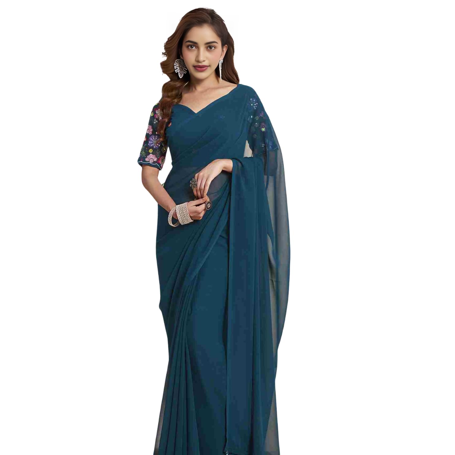 kavipushp-Teal-Blue-Georgette-Saree-with-Unstitched-Blouse-Piece-Lightweight-Plain-Saree-for-Women-Perfect-for-regular-Wear-Office-Wear-Casual-Occasions.jpg