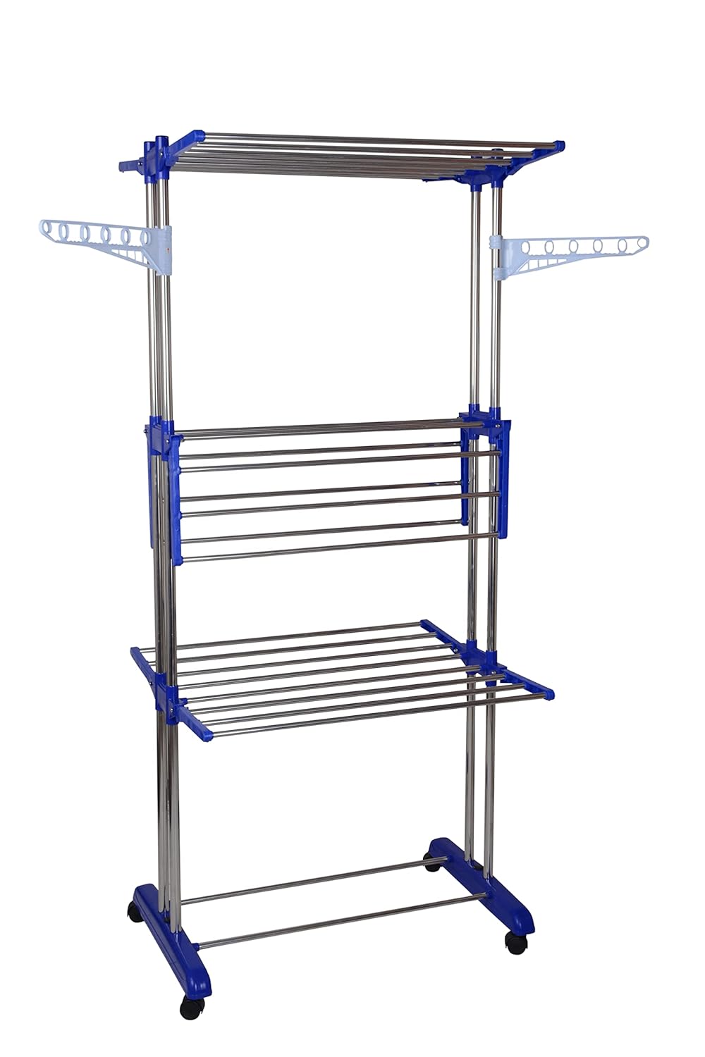 1754821702_Mega-stand-Clothes-Drying-Rack-Folding-Stainless-Steel-Laundry-Garment-Dryer-Stand-with-Two-Side-Wings-Blue-Portable-3-Layer-Cloth-Wheels-and-Foldable-Wings.jpg