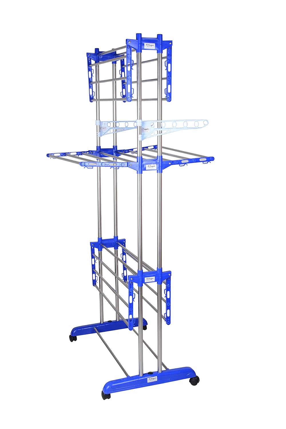 1754821704_Mega-stand-Clothes-Drying-Rack-Folding-Stainless-Steel-Laundry-Garment-Dryer-Stand-with-Two-Side-Wings-Blue-Portable-3-Layer-Cloth-Wheels-and-Foldable-Wings.jpg