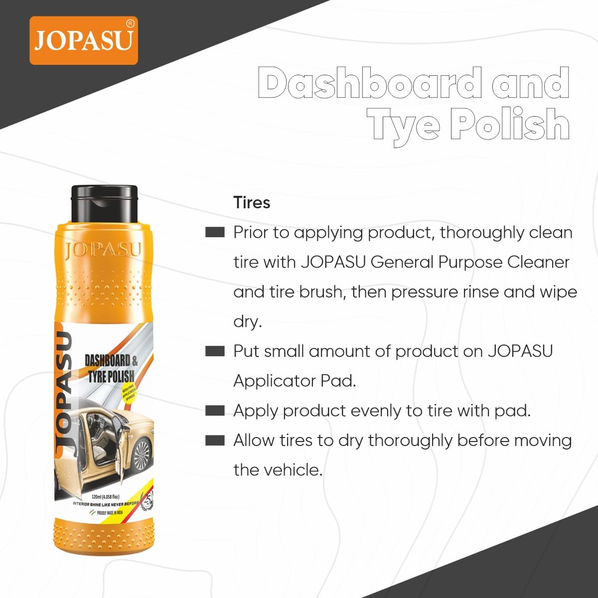 1755493555_Jopasu-Dashboard-Tyre-Polish-120-ml-Quick-Shine-for-Car-Dashboard-Tires-Vinyl-Plastic-Leather-High-Gloss-Finish-Easy-to-Use-Car-Interior-Exterior-Cleaner.jpg
