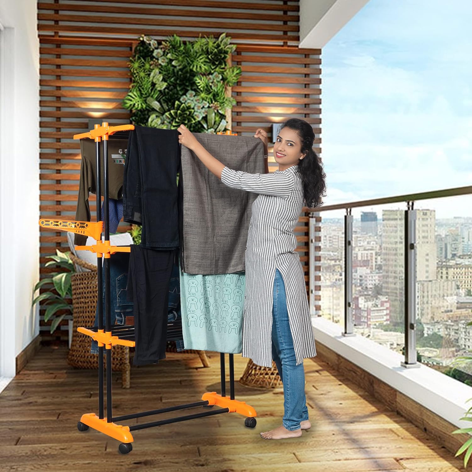 PARASNATH-Luxury-BlackOrange-2-Pole-Steel-Clothes-Drying-Stand-Dry-Clothes-Stand-For-Balcony-Drying-Rack-With-Breaking-Wheel-System-Clothes-Stand-For-Drying-Alloy-Steel.jpg