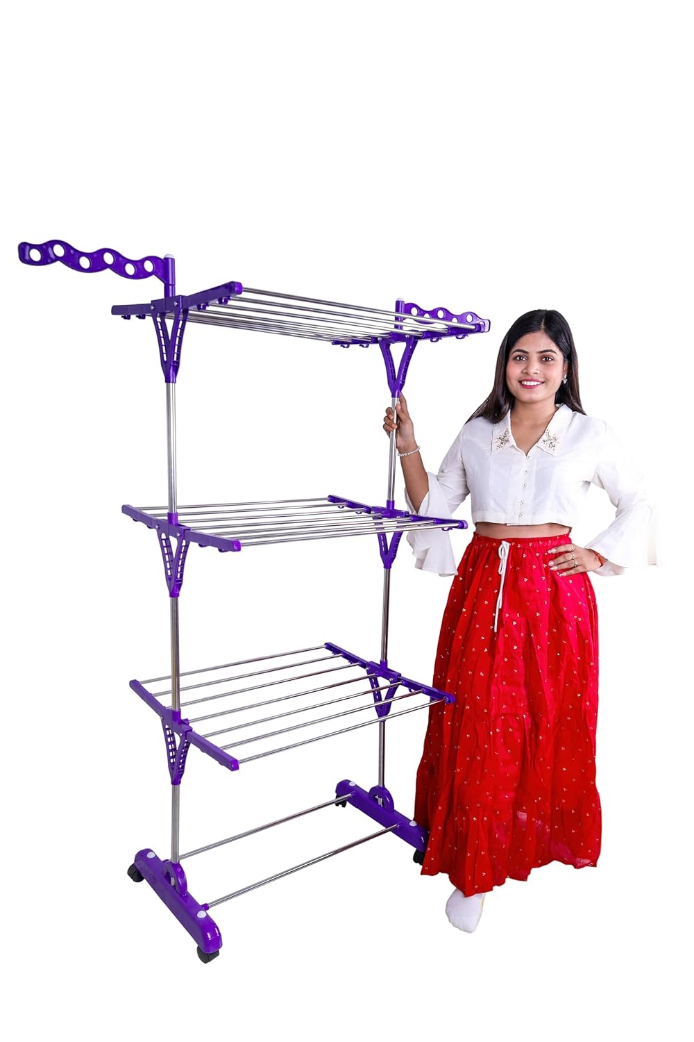 UNIZONE-Stainless-Steel-Foldable-Laundry-Drying-Stand-with-3-Levels-Side-Wavy-Wings-Purple-Finish-58-X-68-X-157-Cm.jpg