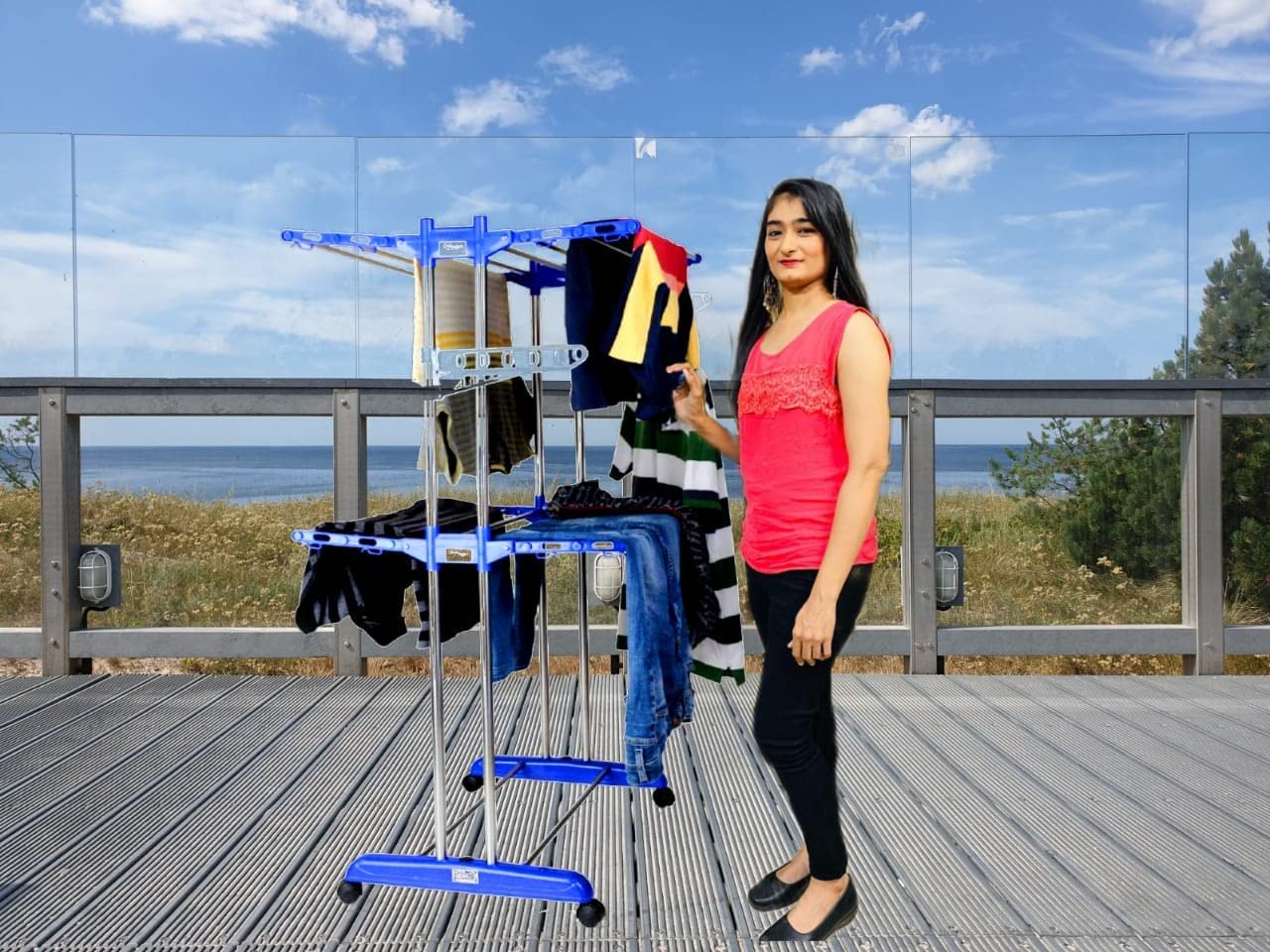 1760976754_Mega-Clothing-Stand-Stylish-Garment-Stand-Hanging-Rack-Clothes-Hanger-for-Balcony-Bedroom-2-Tier-Folding-Clothes-Rail-Clothes-Horses-Drying-Rack-Royal-Blue.jpg