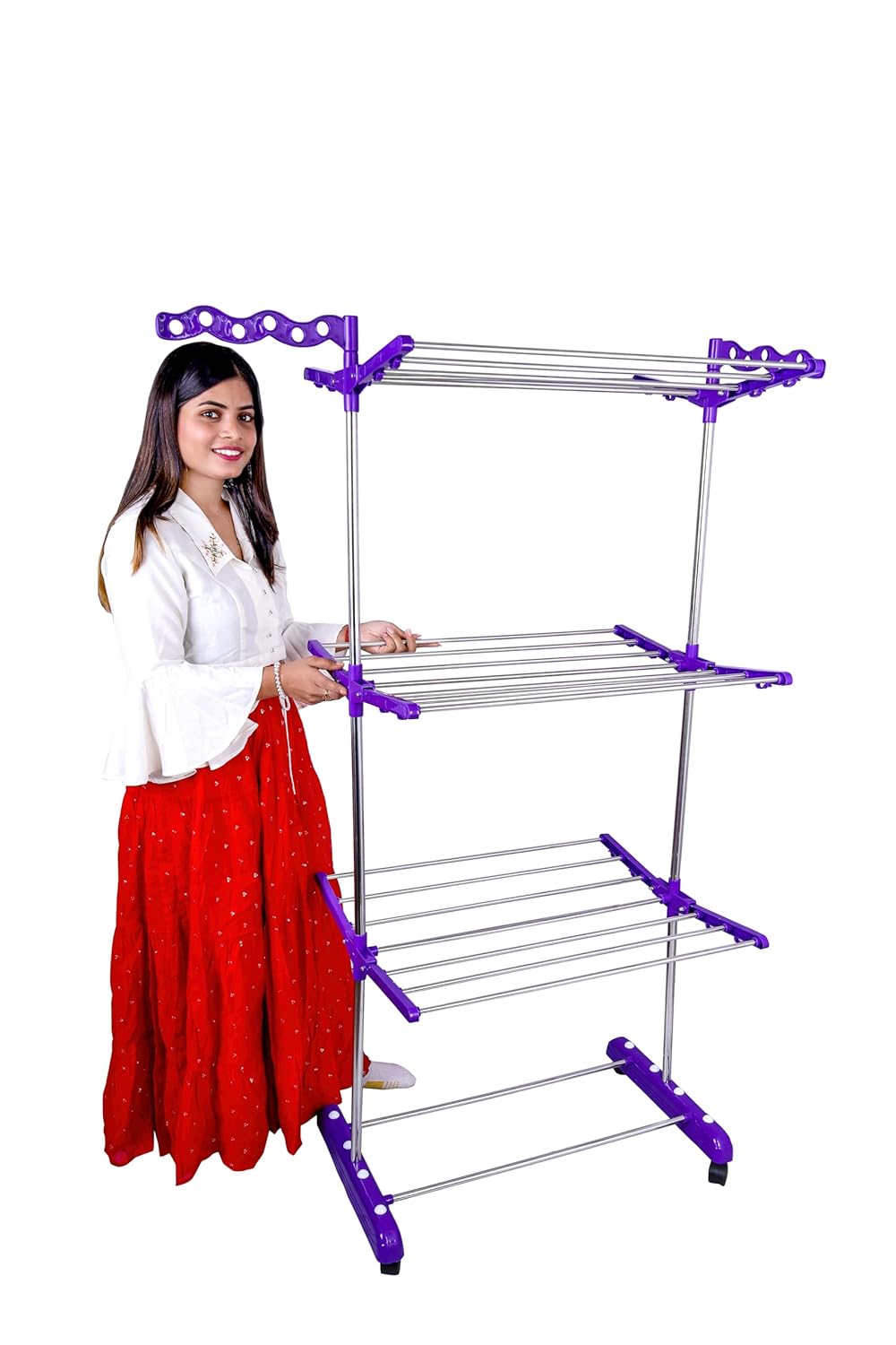 UNIZONE-Premium-3-Tier-Cloth-Drying-Stand-Heavy-Duty-Stainless-Steel-Foldable-Laundry-Rack-Single-Pole-Double-Rack-Clothes-Dryer-with-Cross-Support-Indoor-Outdoor-Balcony-Space-Saving-Stand.jpg