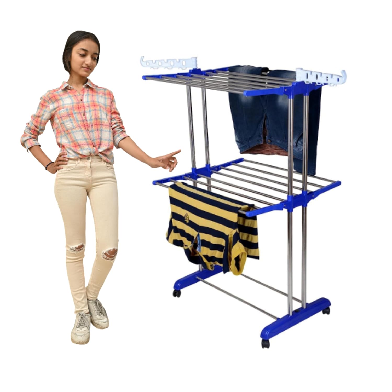 1771726112_Mega-Clothing-Stand-Stylish-Garment-Stand-Hanging-Rack-Clothes-Hanger-for-Balcony-Bedroom-2-Tier-Folding-Clothes-Rail-Clothes-Horses-Drying-Rack-Royal-Blue.jpg