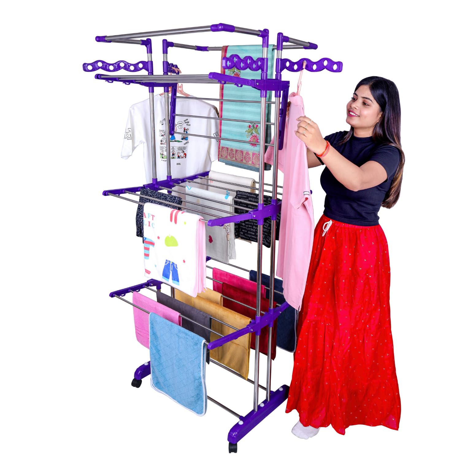 UNIZONE-3-Tier-Jumbo-Cloth-Dryer-Stand-–-Foldable-Stainless-Steel-Floor-Cloth-Drying-Stand-with-Wheels-Side-Hooks-Wings-Durable-Steel-Cloth-Dryer-Stand-for-Home-Apartment-Outdoor-Drying.jpg